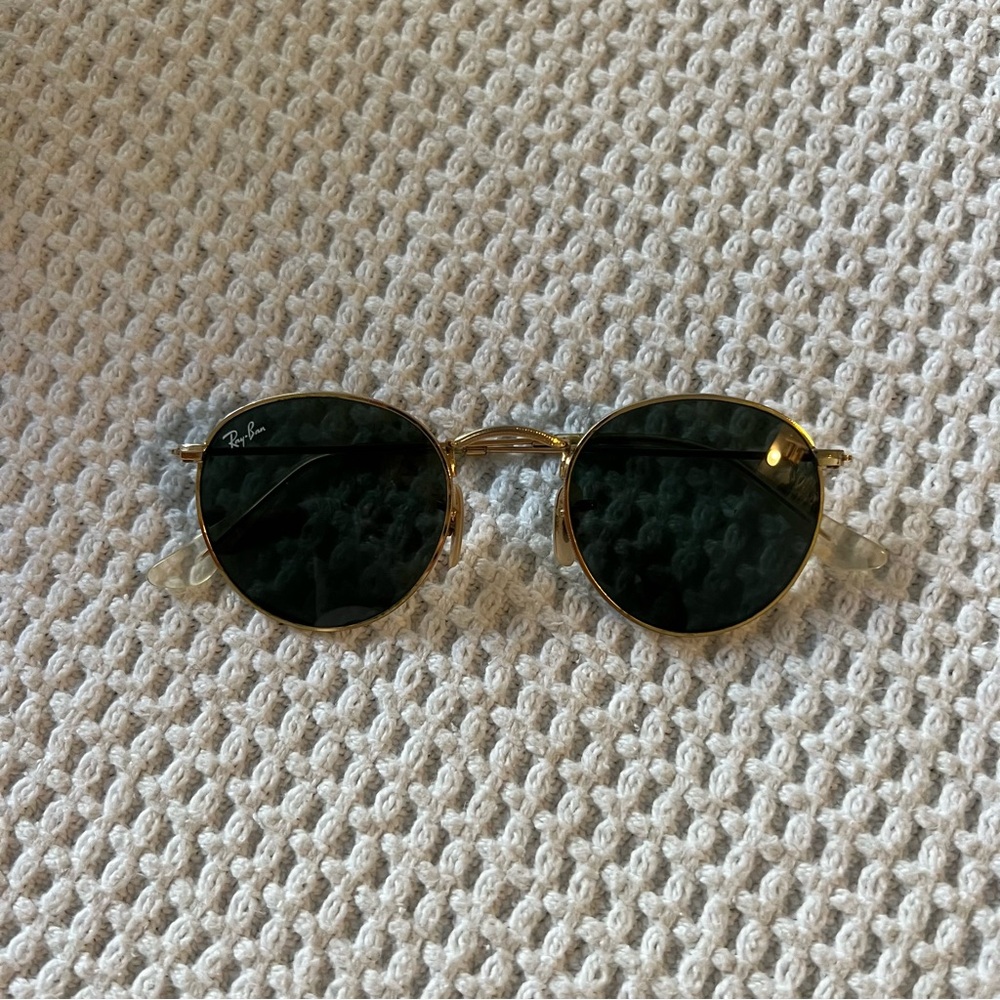 Ray-Ban Gold and Black Sunglasses